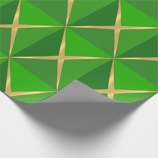 Green Joyoux Noel Wrapping Paper Cadeaupapier (Hoek)