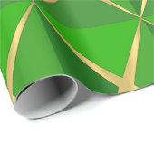 Green Joyoux Noel Wrapping Paper Cadeaupapier (Rol Hoek)