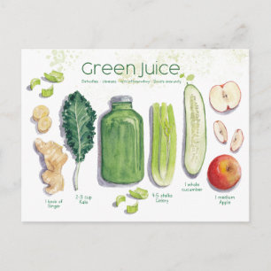 Green Juice Recipe Briefkaart