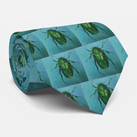 Green June Beetle Stropdas (Opgerold)