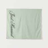 Green Just Married Fabric Car Wedding Banner Sign Wandkleed (Voorkant (horizontaal))