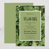 Green Kale Vegan Bbq Cookout Party Kaart (Voorkant / Achterkant)
