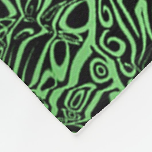 Green Kaleidoscoop Fleece Deken (Hoek)