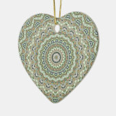 Green Kaleidoscoop Keramisch Ornament (Links)