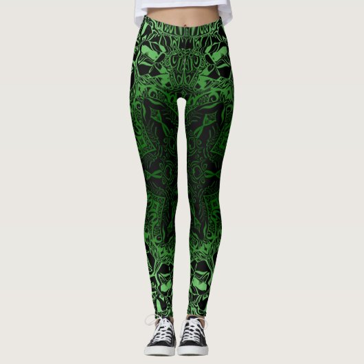Green Kaleidoscoop Leggings (Voorkant)