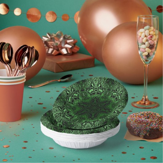 Green Kaleidoscoop Papieren Kommen (Multi)