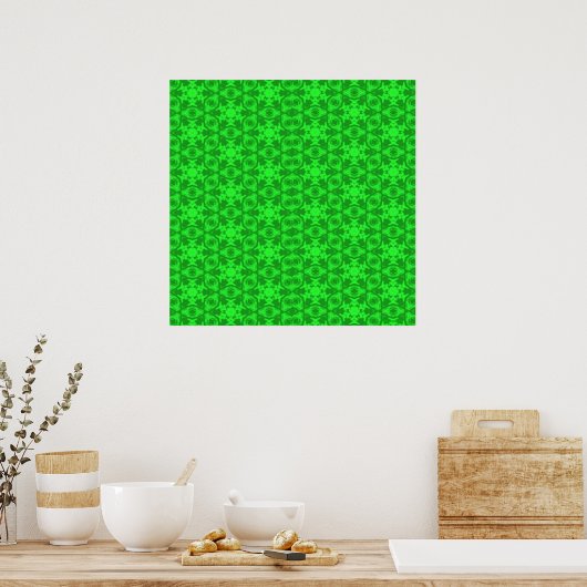Green Kaleidoscoop Poster (Keuken)