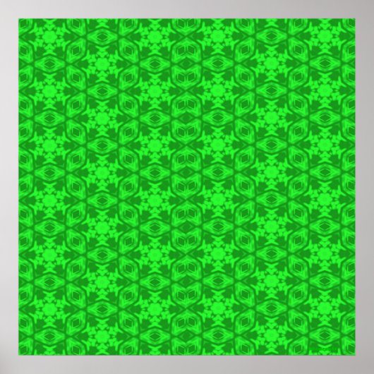 Green Kaleidoscoop Poster (Voorkant)