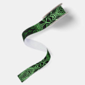 Green Kaleidoscoop Satijnen Lint (Achterkant)