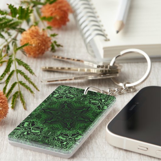 Green Kaleidoscoop Sleutelhanger (Voorkant Rechts)