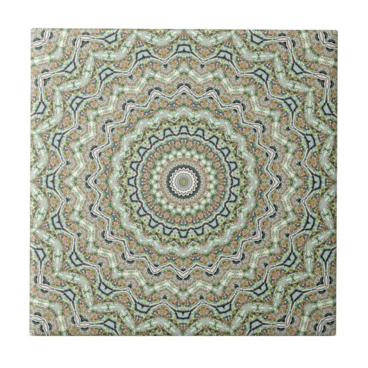 Green Kaleidoscoop Tegeltje (Voorkant)