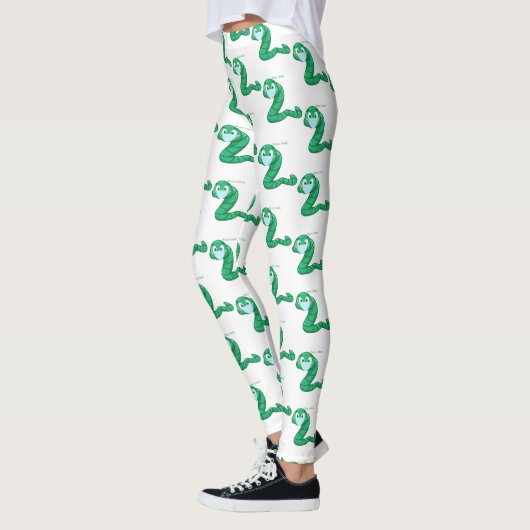 Green Kawaii Worm Thunder_Cove Leggings (Links)