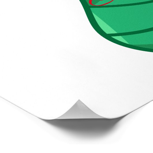 Green Kawaii Worm Thunder_Cove Poster (Hoek)