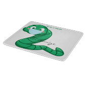 Green Kawaii Worm Thunder_Cove Snijplank (Hoek)