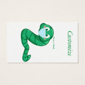 Green Kawaii Worm Thunder_Cove Visitekaartje (Achterkant)