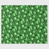 Green kerst Baubles Cadeaupapier (Vlak)