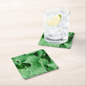 Green kerst Holly Kartonnen Onderzetters (Insitu)