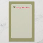 Green kerst Holly Leaf Briefpapier (Voorkant)