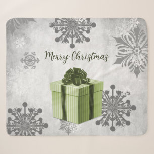 Green Kerstcadeau Holiday Sherpa Blanket Deken