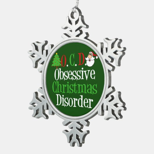 Green Kerstgrappy Tin Sneeuwvlok Ornament (Rechts)