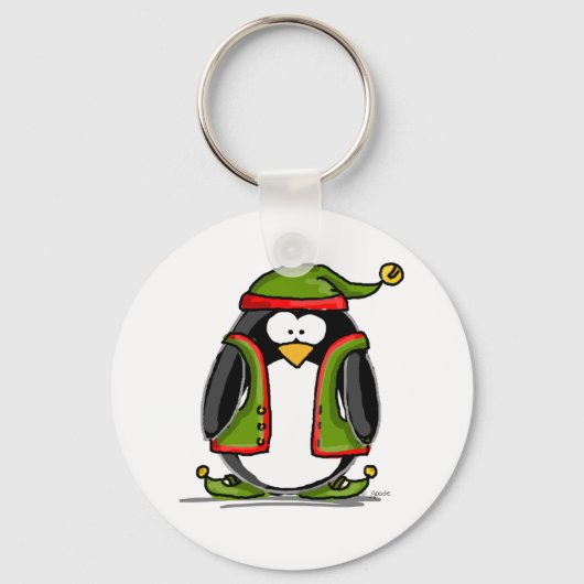 Green Kerstmis Elf Sleutelhanger (Voorkant)