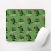 Green Kerstmis Mousepad Muismat (Met muis)