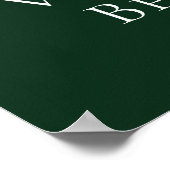 Green Kerstmis Poinsettia Floral Welcome Wedding Poster (Hoek)