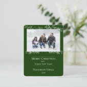 Green Kerststeraar Holiday Fotokaart Feestdagenkaart (Staand voorkant)