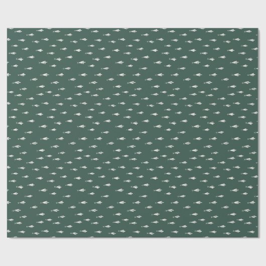 Green Kersttree modern Wrapping Paper Cadeaupapier (Vlak)