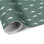 Green Kersttree modern Wrapping Paper Cadeaupapier (Rol Hoek)