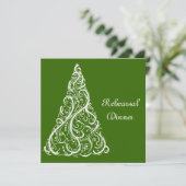 Green Kerstwinter Weddenschap Kaart (Staand voorkant)