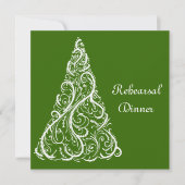 Green Kerstwinter Weddenschap Kaart (Voorkant)
