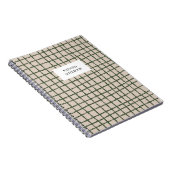 Green Khaki Check Pattern Notitieboek Stationery (Rechterzijde)