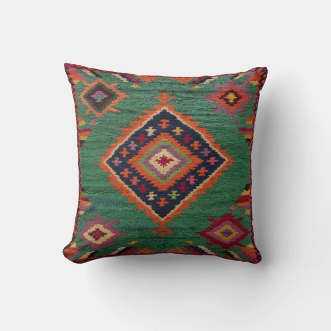 Green Kilim Kussens Canada: Bring Global Style (Voorkant)