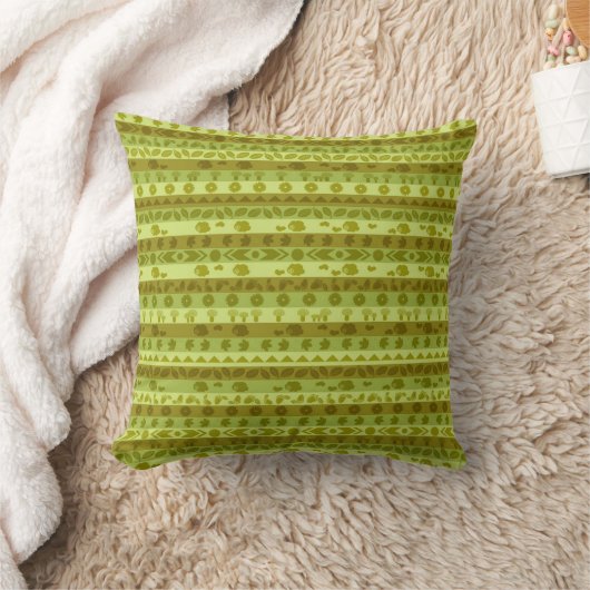 Green Kilim Stripe Kussen (Deken)