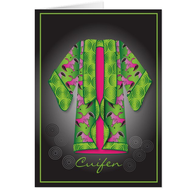 Green Kimono Kaart (Voorkant)