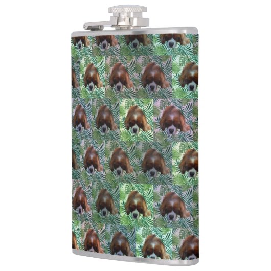 Green King Charles Cavalier Spaniel, Hip Flask Heupfles (Links)