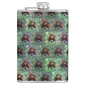 Green King Charles Cavalier Spaniel, Hip Flask Heupfles (Voorkant)