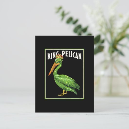 Green King Pelican Briefkaart (Staand voorkant)