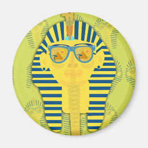 Green King Tut met zonnebril Magneet