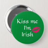 Green Kiss me Ik ben Ierse Button (Voorkant /achterkant)