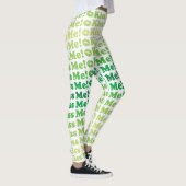 Green Kiss me Kiss me Pattern Leggings (Rechts)