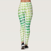 Green Kiss me Kiss me Pattern Leggings (Achterkant)