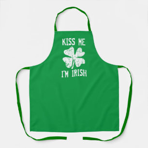 Green Kiss me St Patrick's Day Keukenaprons Schort
