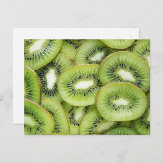 Green Kiwi Abstract Pattern Briefkaart (Voorkant / Achterkant)