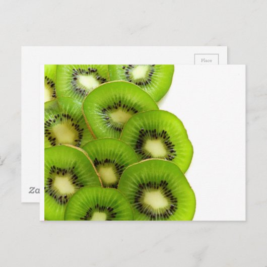 Green Kiwi Fruit Briefkaart (Voorkant / Achterkant)