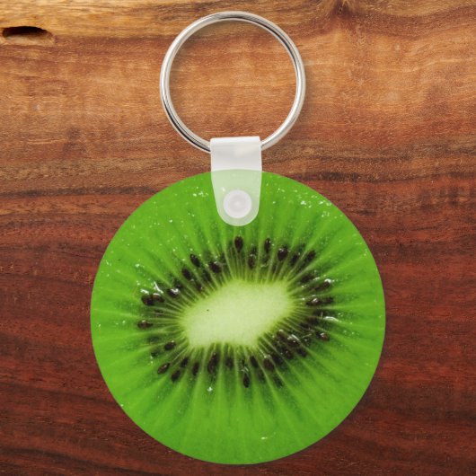 Green Kiwi Fruit Fresh Slice Sleutelhanger (Voorkant)