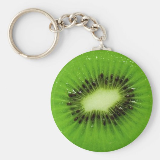 Green Kiwi Fruit Fresh Slice Sleutelhanger (Voorkant)