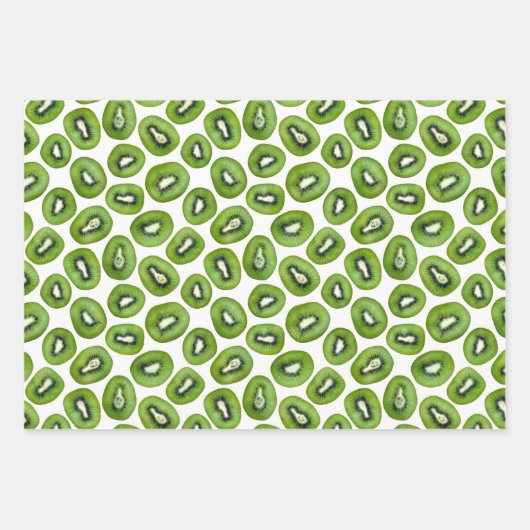 Green Kiwi Pattern Inpakpapier Vel (Voorkant 2)