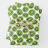 Green Kiwi Pattern Inpakpapier Vel (In situ)